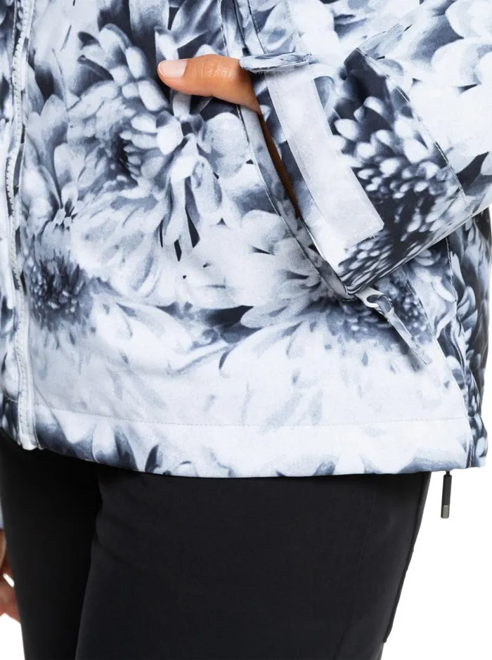 Roxy Snow Jackets Jet Ski Insulated Snow Jacket Bright White Future Flower 8211 Women Roxy Snow Jackets Jet Ski Insulated Snow Jacket Bright White Future Flower 8211 Women