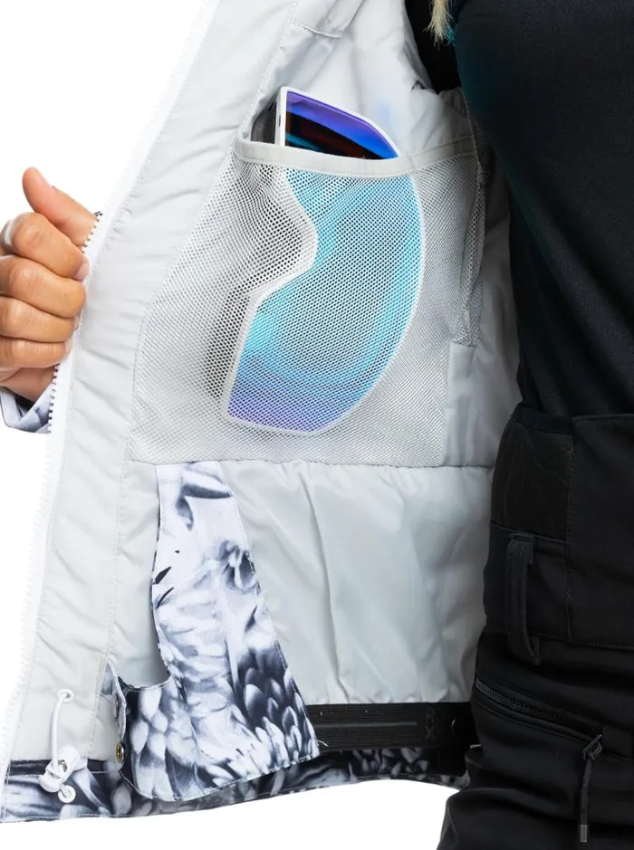 Roxy Snow Jackets Jet Ski Insulated Snow Jacket Bright White Future Flower 8211 Women Roxy Snow Jackets Jet Ski Insulated Snow Jacket Bright White Future Flower 8211 Women