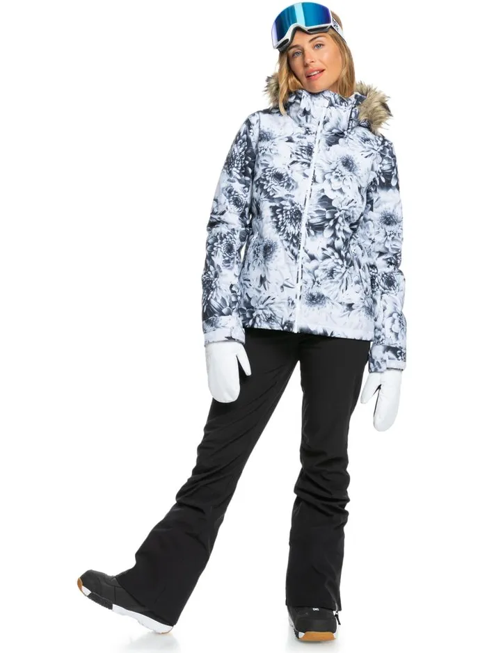 Roxy Snow Jackets Jet Ski Insulated Snow Jacket Bright White Future Flower 8211 Women Roxy Snow Jackets Jet Ski Insulated Snow Jacket Bright White Future Flower 8211 Women