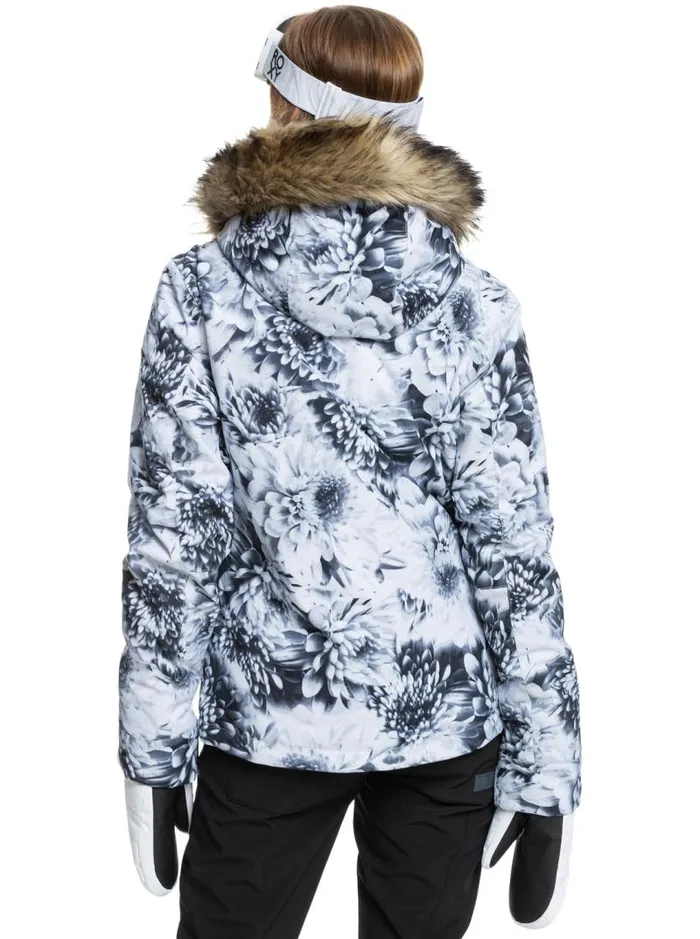 Roxy Snow Jackets Jet Ski Insulated Snow Jacket Bright White Future Flower 8211 Women Roxy Snow Jackets Jet Ski Insulated Snow Jacket Bright White Future Flower 8211 Women