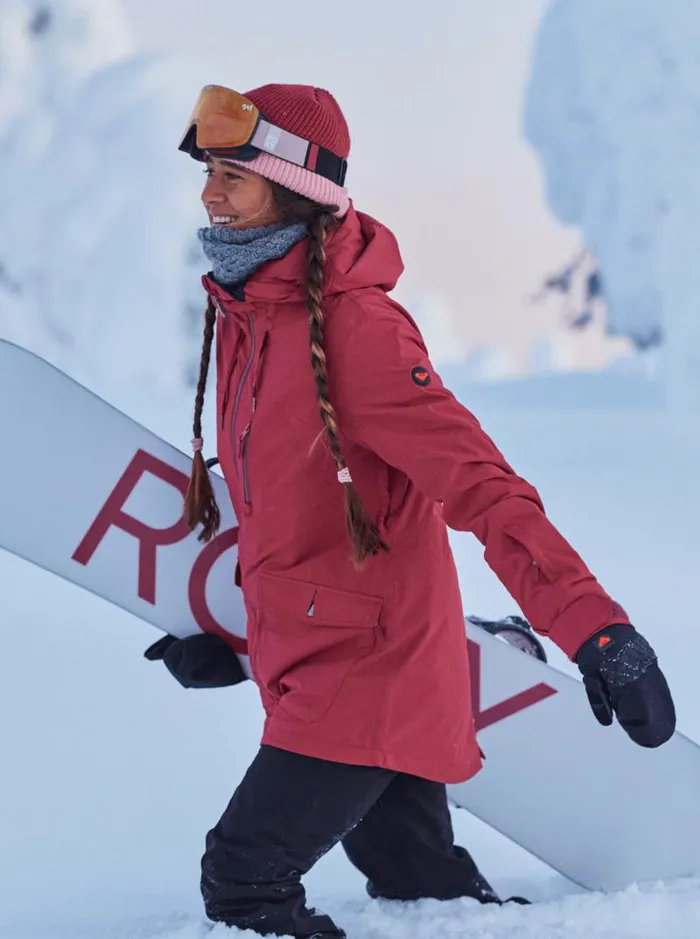 Roxy Snow Jackets Stated WarmLink Snow Jacket Brick Red 8211 Women