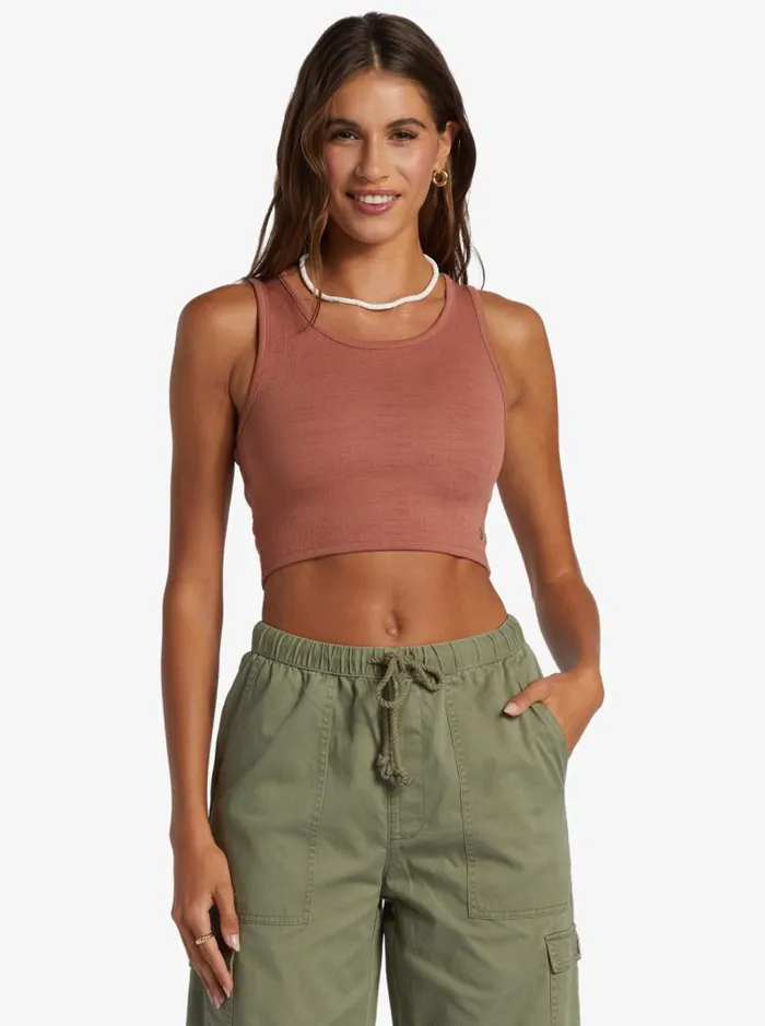 Roxy Tees and Tanks Good Keepsake Crop Top Cedar Wood 8211 Women