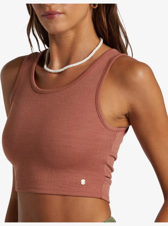 Roxy Tees and Tanks Good Keepsake Crop Top Cedar Wood 8211 Women Roxy Tees and Tanks Good Keepsake Crop Top Cedar Wood 8211 Women