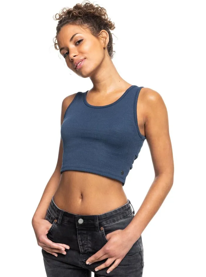 Roxy Tops Good Keepsake Crop Top Mood Indigo 8211 Women
