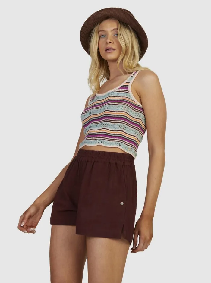 Roxy Tops Sailing Flow Knitted Tank Top Pale Dog Apparel Flowy Mood 8211 Women