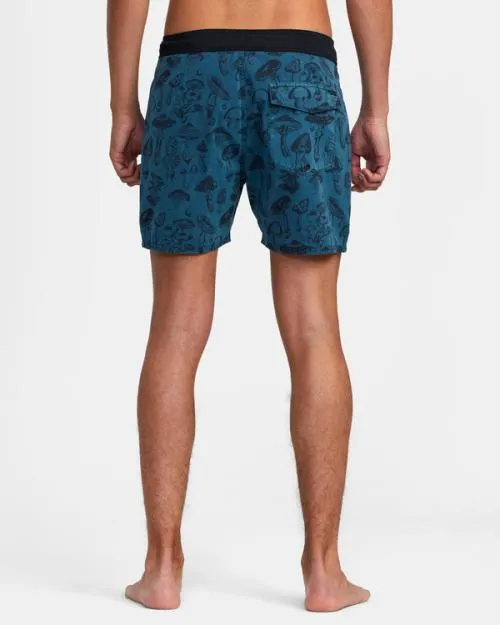 Rvca Alex Matus Mushy 18034 Boardshorts Mallard Blue Men Boardshorts