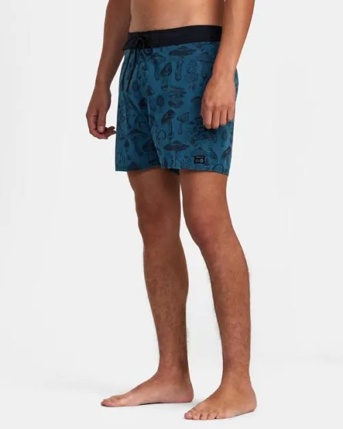 Rvca Alex Matus Mushy 18034 Boardshorts Mallard Blue Men Boardshorts
