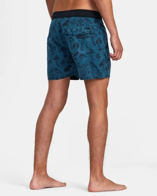 Rvca Alex Matus Mushy 18034 Boardshorts Mallard Blue Men Boardshorts