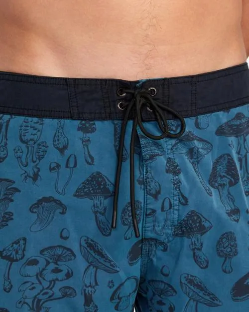 Rvca Alex Matus Mushy 18034 Boardshorts Mallard Blue Men Boardshorts