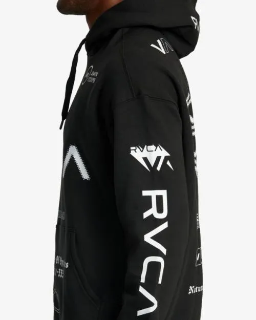 Rvca All Brand Sport Workout Hoodie Black SportMen Hoodies and Sweatshirts