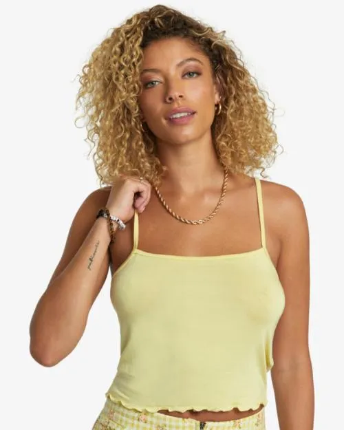 Rvca All That Tank Top Golden Women Tops