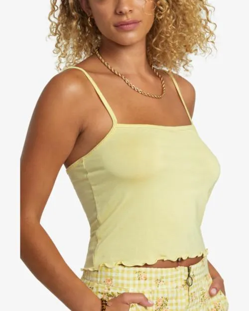 Rvca All That Tank Top Golden Women Tops