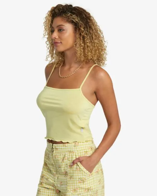Rvca All That Tank Top Golden Women Tops