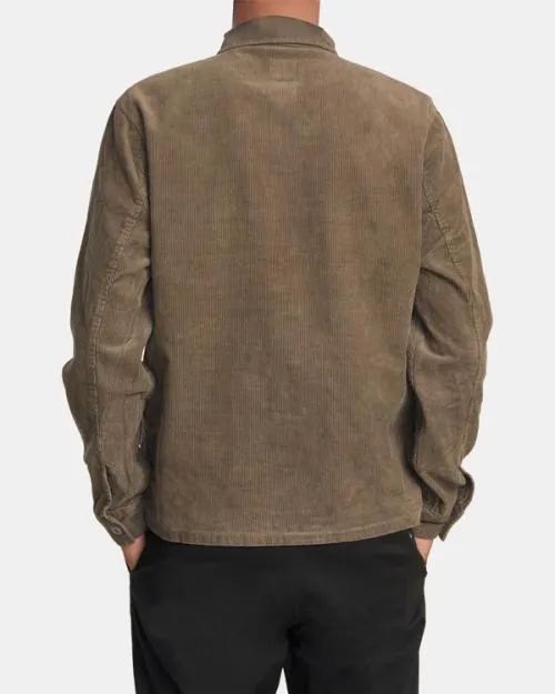 Rvca Americana Corduroy Overshirt Mushroom Men Jackets