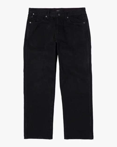 Rvca Americana Relaxed Fit Denim Jeans Black Rinse Men Denim
