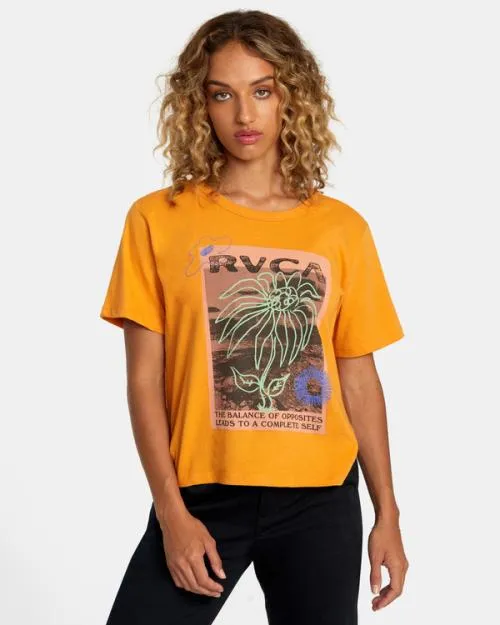 Rvca Atomic Jam Tee Tangerine Women Tees and Tanks