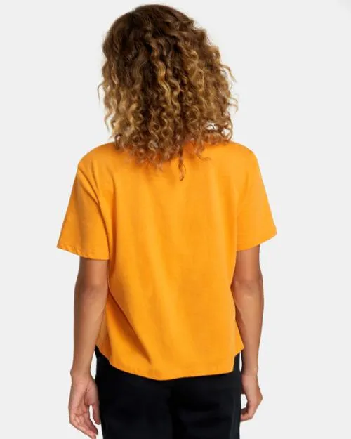 Rvca Atomic Jam Tee Tangerine Women Tees and Tanks
