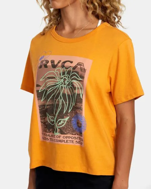 Rvca Atomic Jam Tee Tangerine Women Tees and Tanks