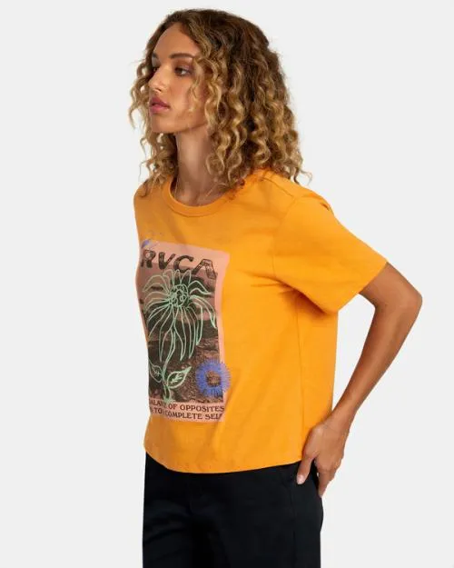 Rvca Atomic Jam Tee Tangerine Women Tees and Tanks