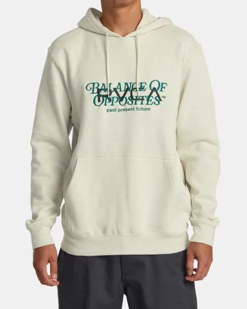 Rvca Big Balance Hoodie Silver Bleach Men Hoodies and Sweatshirts