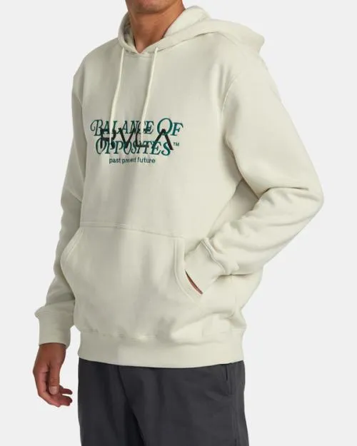 Rvca Big Balance Hoodie Silver Bleach Men Hoodies and Sweatshirts