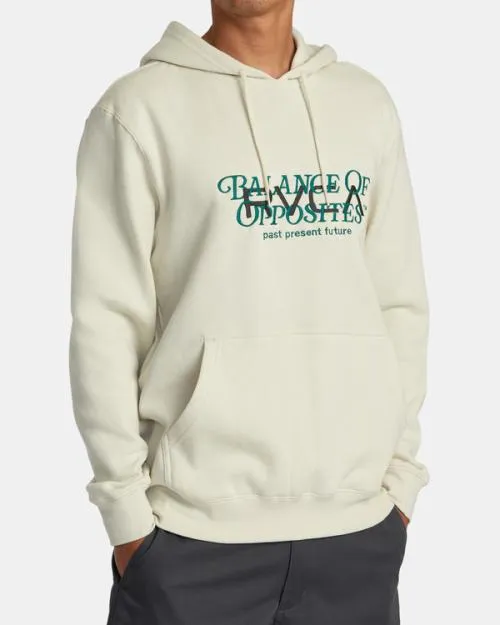 Rvca Big Balance Hoodie Silver Bleach Men Hoodies and Sweatshirts