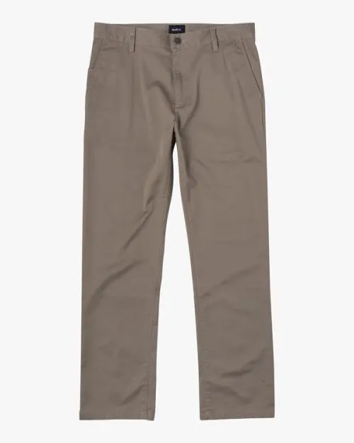 Rvca Boy039s Weekday Stretch Straight Fit Pants Dark Khaki Boys Denim and Pants