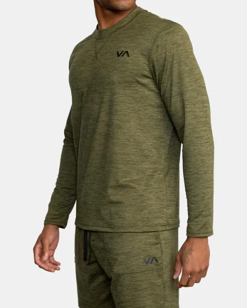 Rvca CAble Crewneck Sweater Olive SportMen Tees and Tanks