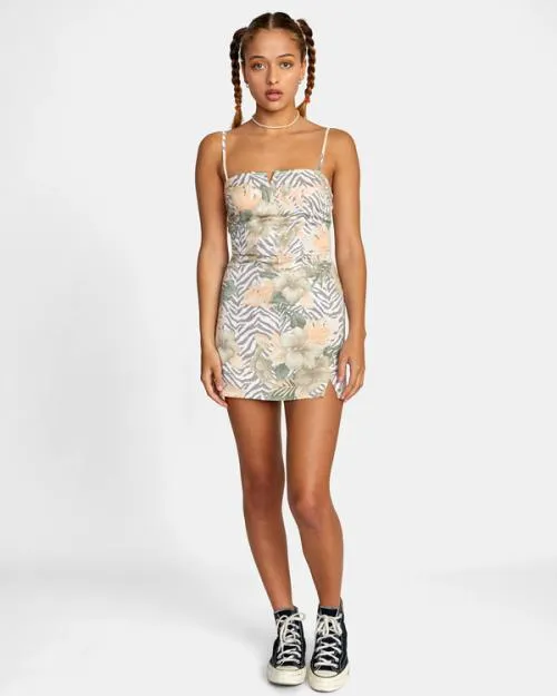 Rvca Catch My Breath Mini Sun Dress Multi Women Dresses and Rompers