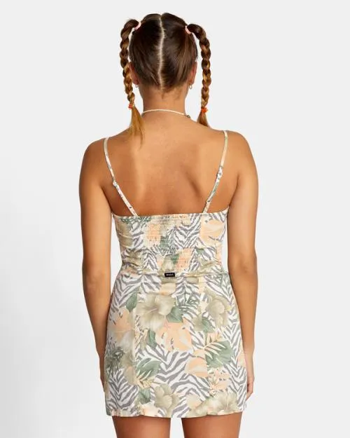 Rvca Catch My Breath Mini Sun Dress Multi Women Dresses and Rompers