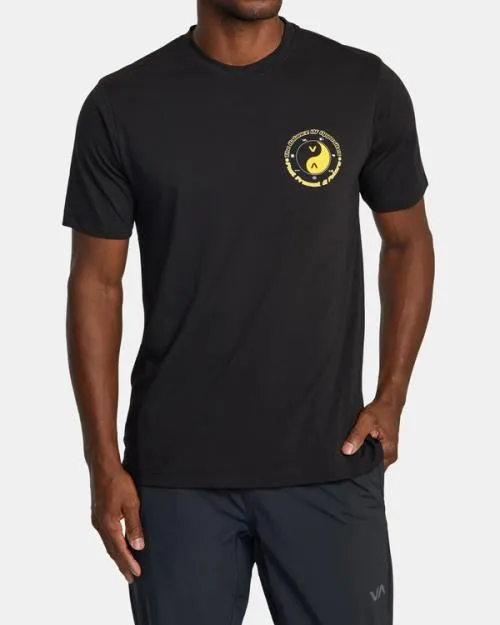 Rvca Circle Of Balance TShirt Black SportMen Short Sleeves