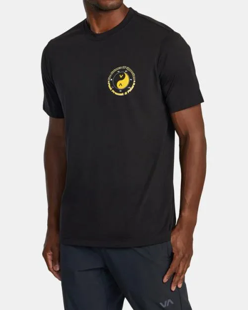 Rvca Circle Of Balance TShirt Black SportMen Short Sleeves