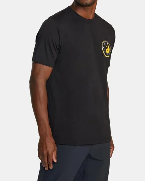 Rvca Circle Of Balance TShirt Black SportMen Short Sleeves