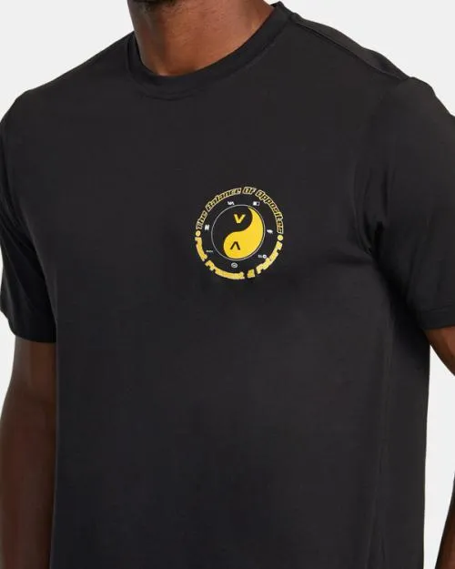 Rvca Circle Of Balance TShirt Black SportMen Short Sleeves