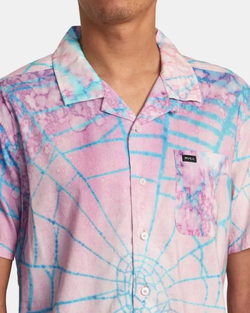 Rvca Colin Sussingham Short Sleeve Shirt Pink Men Shirts and Flannels