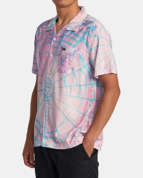 Rvca Colin Sussingham Short Sleeve Shirt Pink Men Shirts and Flannels