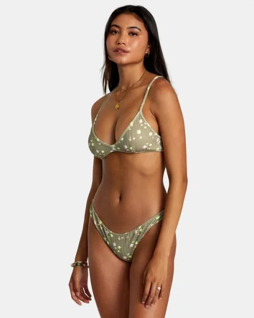 Rvca Decoupage Triangle Bikini Top Aloe Women Bikini Tops