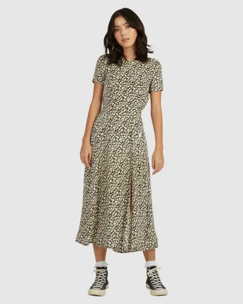 Rvca Dreamscape Midi Dress Rvca Black Women Dresses and Rompers