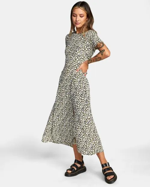 Rvca Dreamscape Midi Dress Rvca Black Women Dresses and Rompers