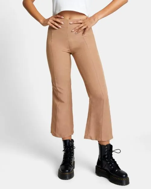 Rvca Drip HighWaisted Pants Wood Women Pants