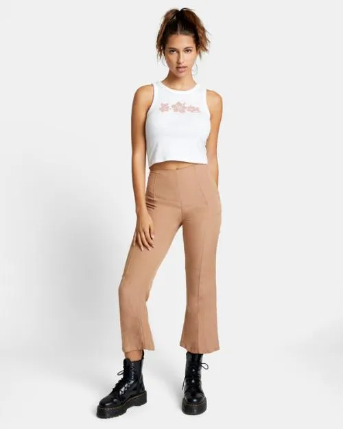 Rvca Drip HighWaisted Pants Wood Women Pants
