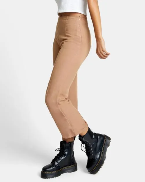 Rvca Drip HighWaisted Pants Wood Women Pants