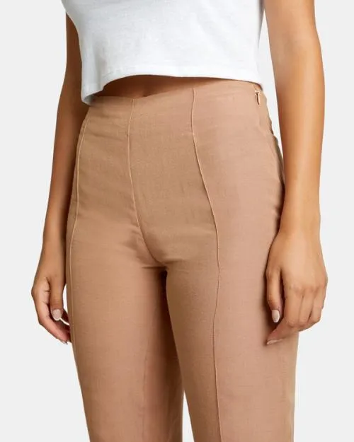 Rvca Drip HighWaisted Pants Wood Women Pants