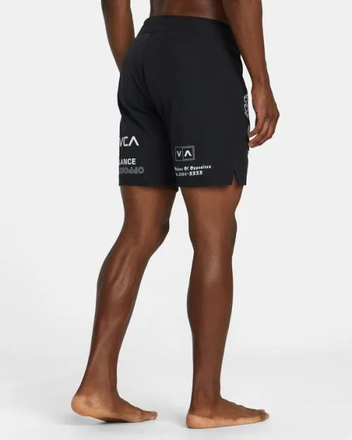 Rvca Fight Scrapper Elastic Waist Walkshorts 15034 Black All Brand 2 Men Athletic Shorts