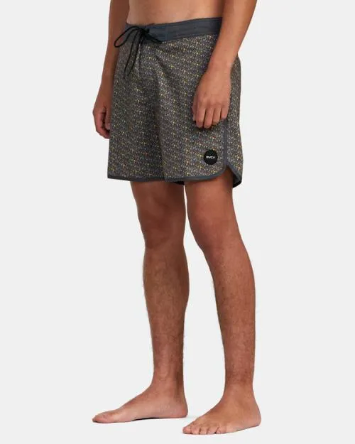 Rvca Freeport Boardshorts 16034 Bright Black Men Boardshorts