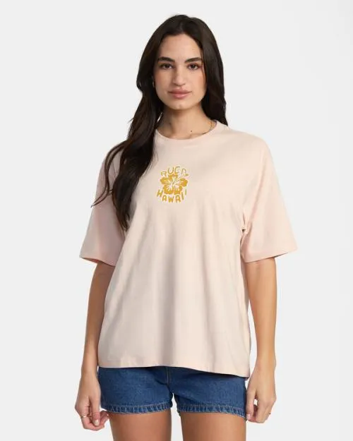 Rvca Island Vibes TShirt Rosewater Women Tees and Tanks