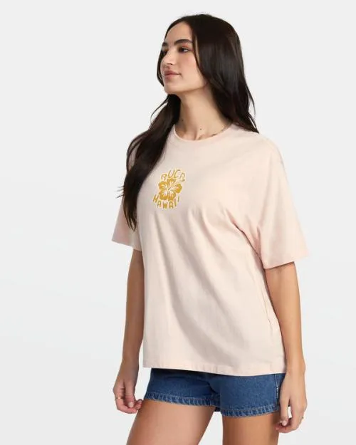 Rvca Island Vibes TShirt Rosewater Women Tees and Tanks