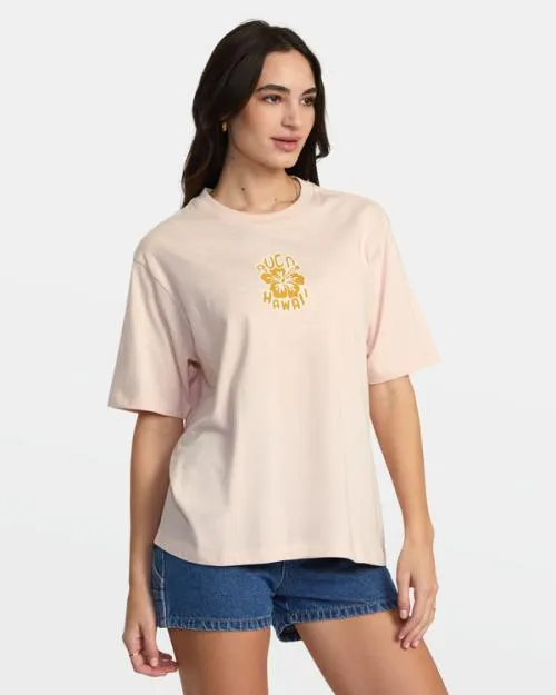 Rvca Island Vibes TShirt Rosewater Women Tees and Tanks