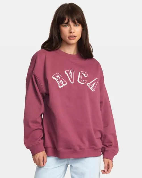 Rvca Ivy League Sweatshirt Mulberry Women Hoodies and Fleece