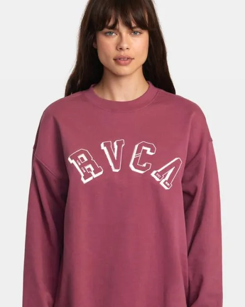 Rvca Ivy League Sweatshirt Mulberry Women Hoodies and Fleece